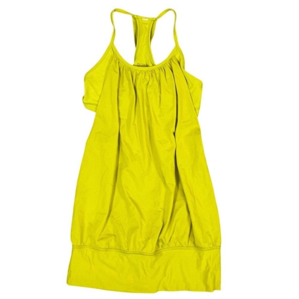 Lululemon Like New Lime Green Racerback Tank Top with Built-in Bra READ